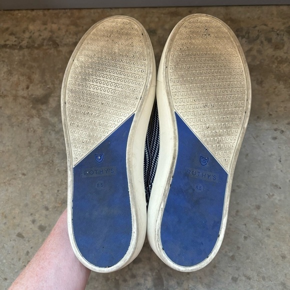 Rothy’s Blue & White Striped Slip on Shoes Size 8.5 - Picture 6 of 13
